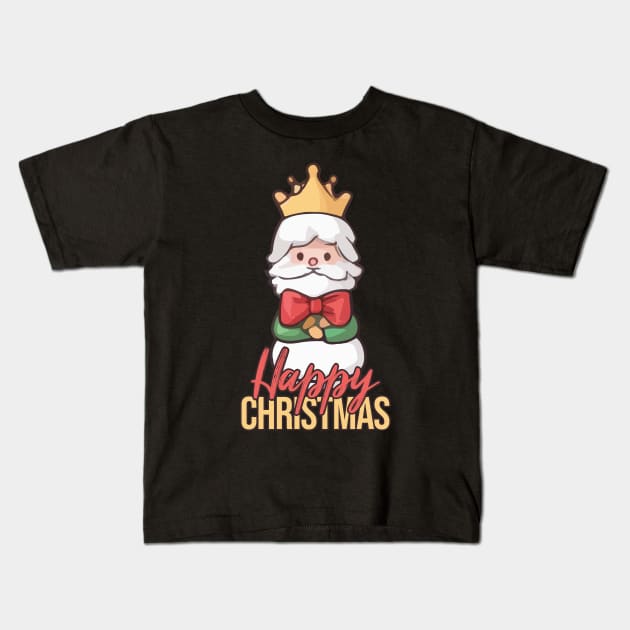 Chess King Santa - Happy Christmas Kids T-Shirt by Rishirt